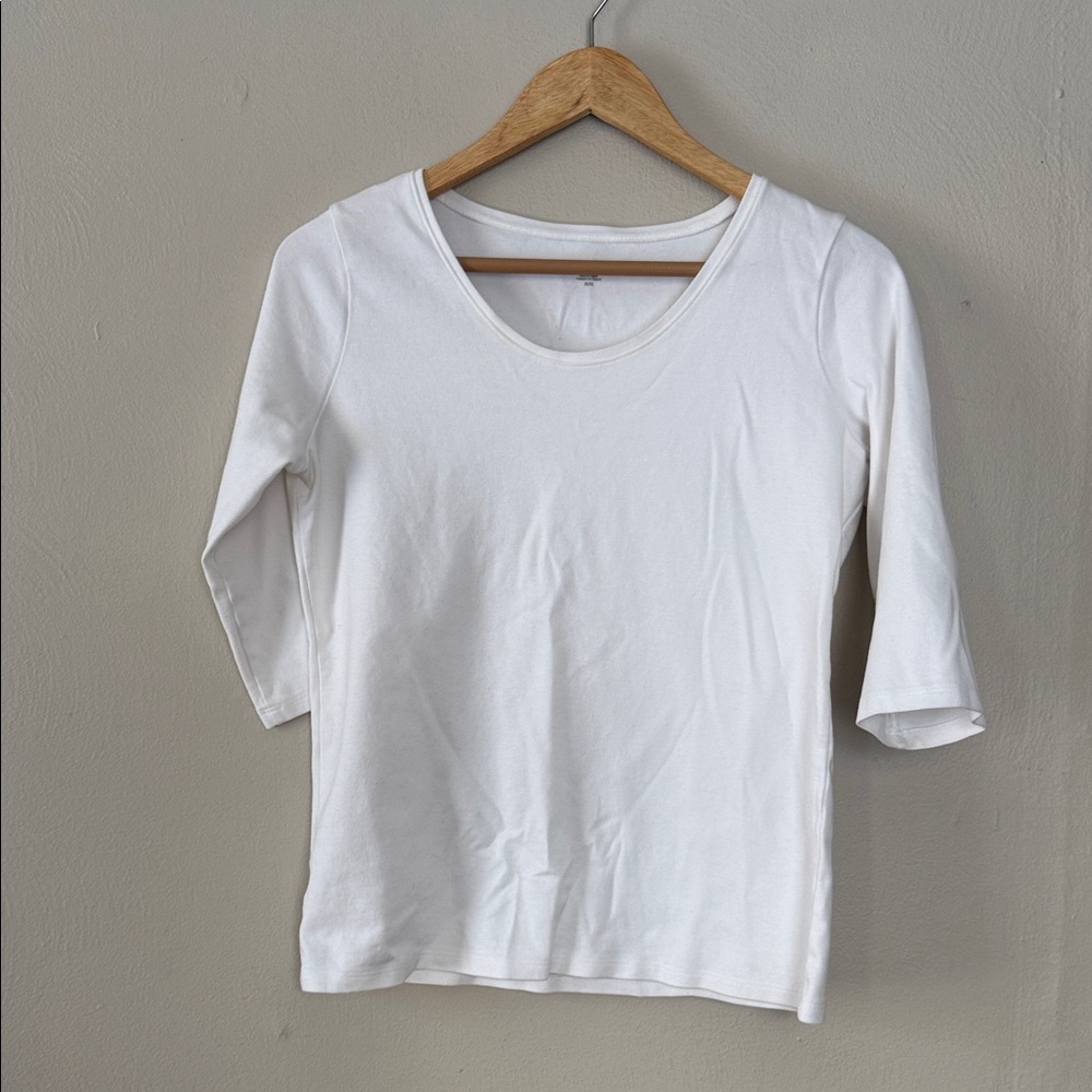 Eileen Fisher White half Sleeve Top medium
